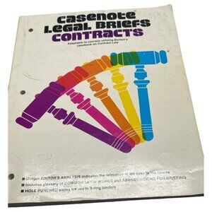 Casenote Legal Briefs Contracts book copyright 1997 Casenotes Publishing READ